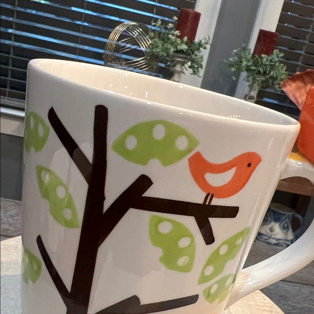 Pier 1 Hand Painted Stoneware Mug